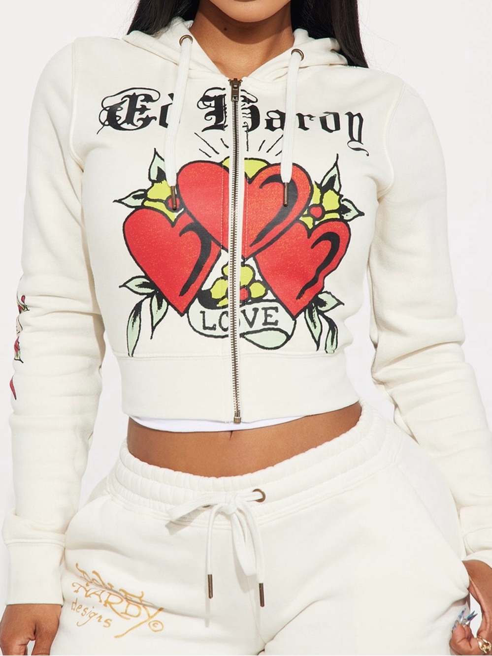 Ed Hardy Cropped Zipup Hoodie ❤️‍🔥